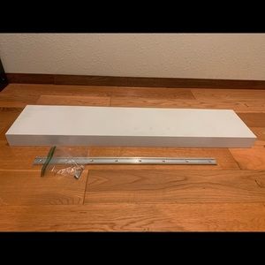 Floating white wood shelf -large (Target)